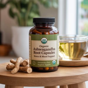 Organic Ashwagandha Root Capsules – Stress & Mood Support